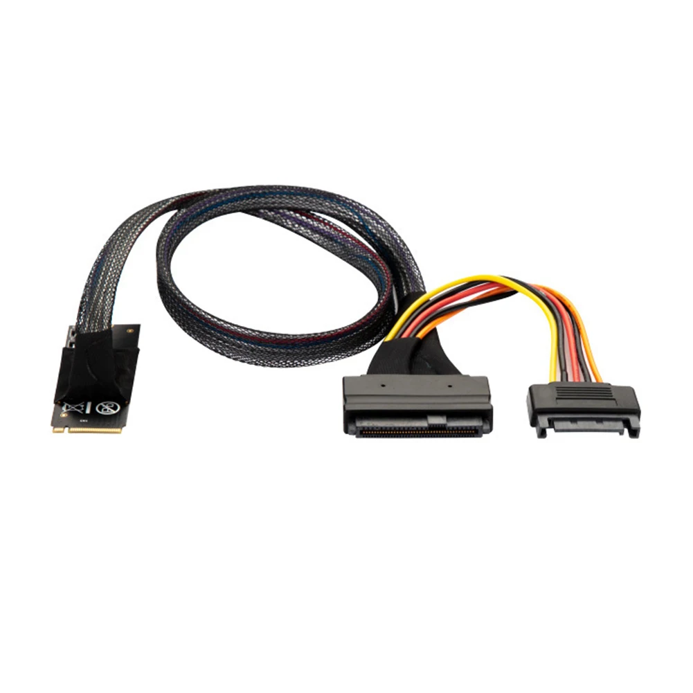 

Internal 2.5 inch Transfer Cable Converter Motherboard M.2 M Key to U.2 SFF-8639 NVMe Adapter Cable with SATA 15-Pin Power