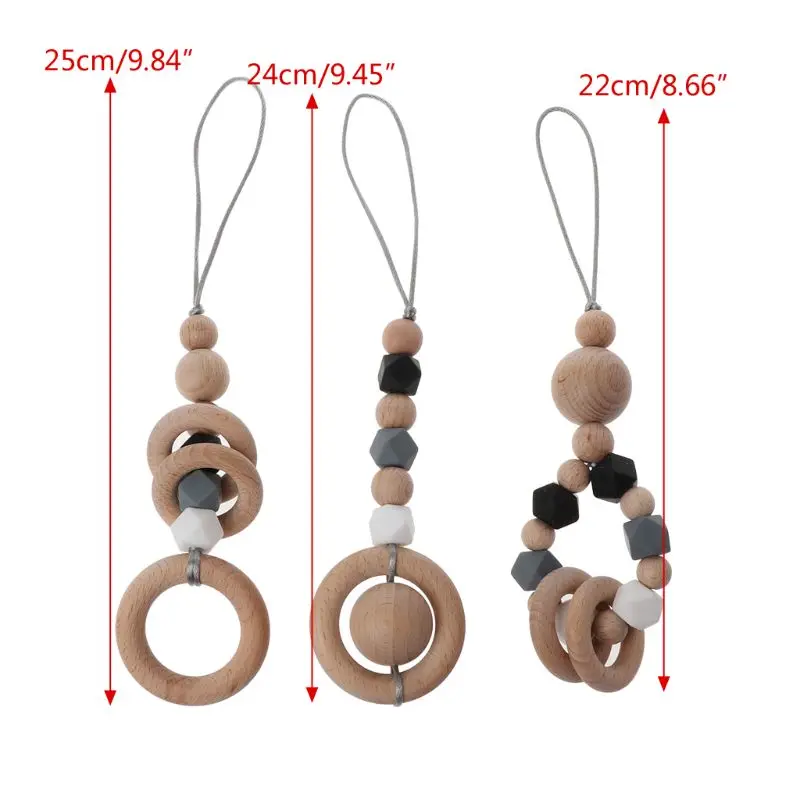 Детский силиконовый Прорезыватель игровой гимнастический деревянная игрушка