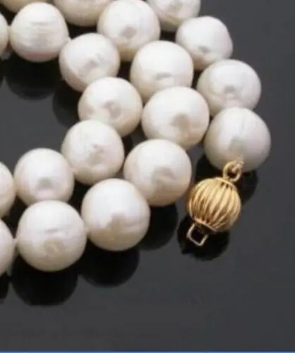 

Classic 11-12MM South Sea White NATURAL Pearl Necklace 18 Inch AA