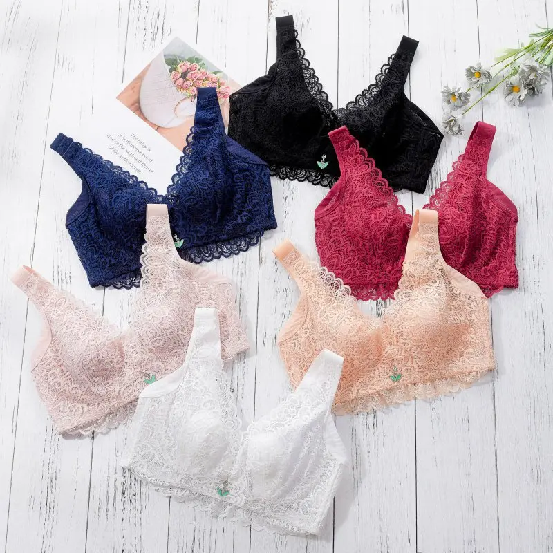 

Women's Lace Transparent Bras Underwire Bra Sexy Lingerie Underwear Perspective Bralette Push Up Brassiere Underwear M