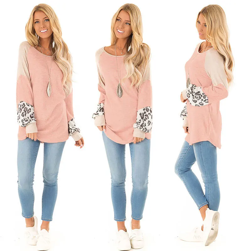 ENXI Осенняя Милая Одежда для беременных розовая Лоскутная рубашка Embarazada футболка