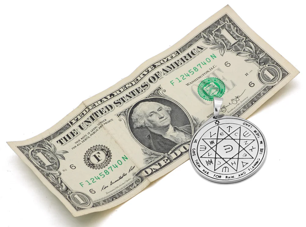 Talisman Pentacle of Solomon Seal Wiccan Pagan Hermetic Enochian Kabbalah Подвеска Ожерелье нержавеющая