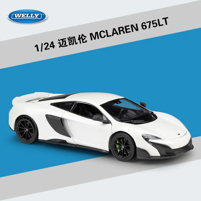 

WELLY 1/24 Car MCLAREN 675LT Simulation Metal Diecast Model Sports Car Kids Toys Gifts