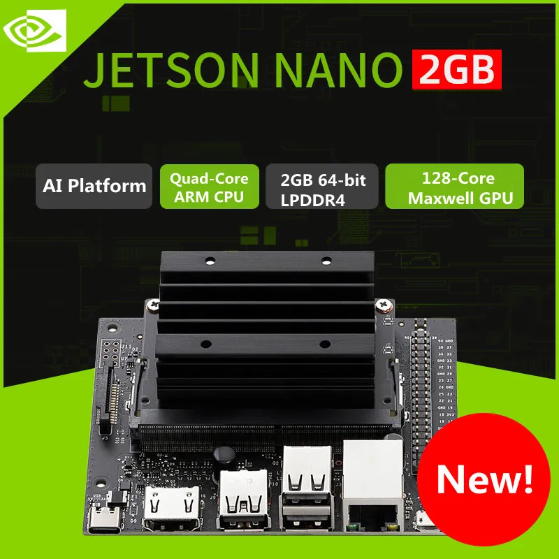 Nvidia Jetson Nano 2 Гб набор разработчиков демо платы платформа Linux AI обучающая макетная