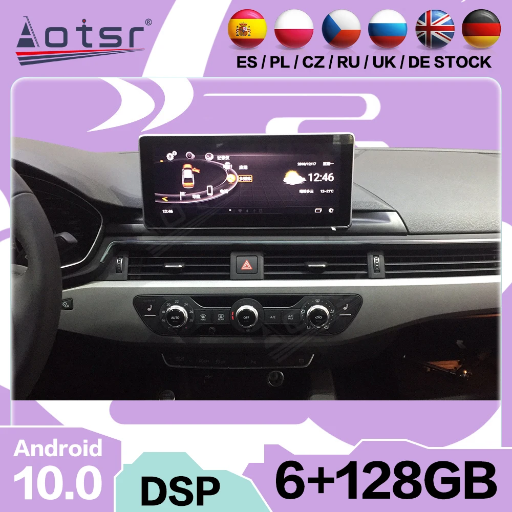 

128G Android 10 для Audi A4L 2017 2018 2019 GPS-навигатор Экран Carplay стерео Мультимедийный видеоплеер Автомагнитола головное устройство