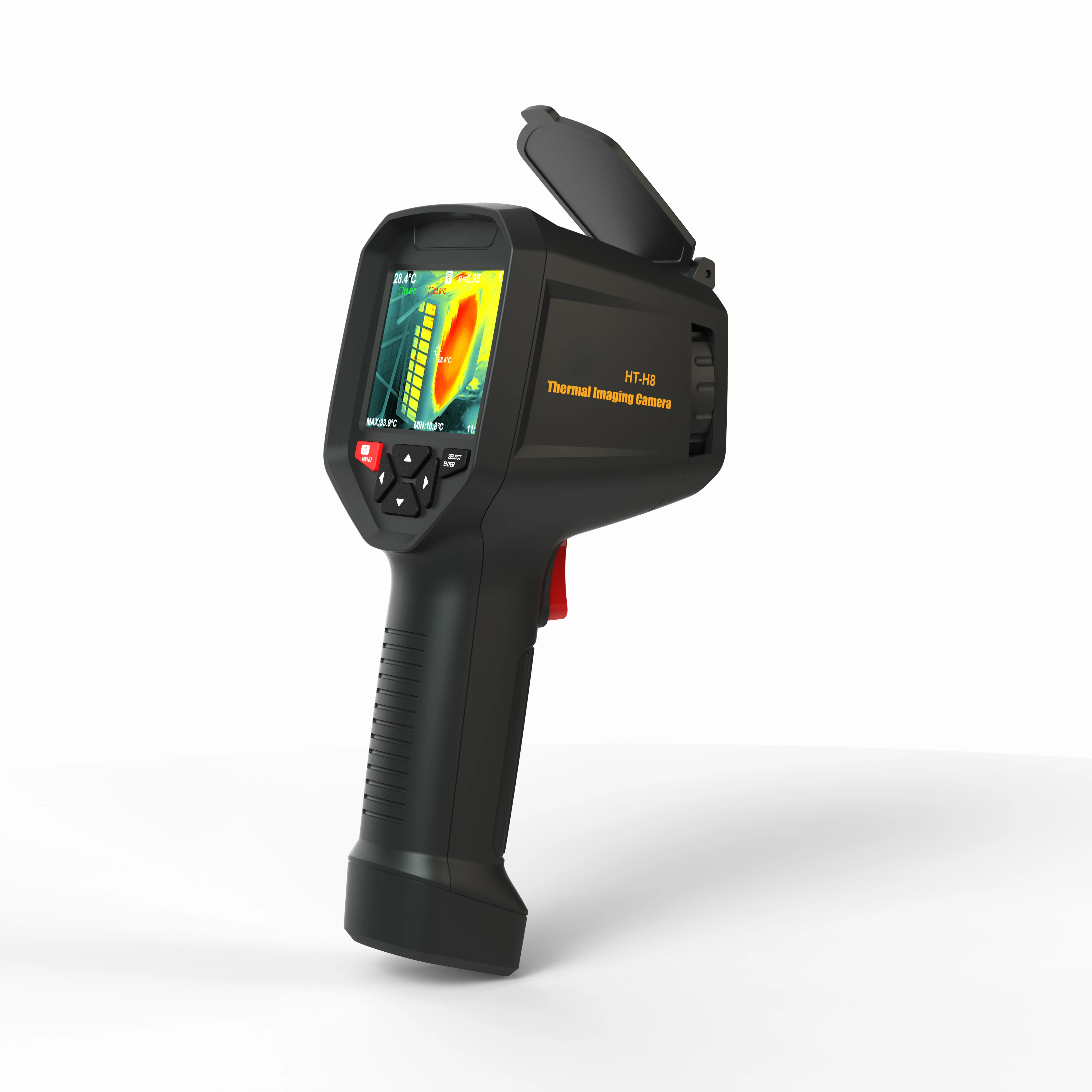 Hti-Cámara de imagen térmica infrarroja con WIFI, termómetro de mano con USB, probador de tubo de calefacción de pared y suelo, HT-H8
