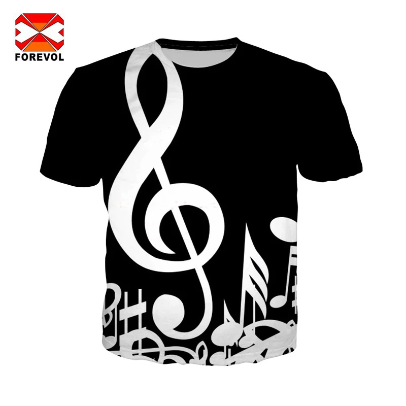 Летняя футболка с 3d принтом music Note Лидер продаж модная мужская и женская большого
