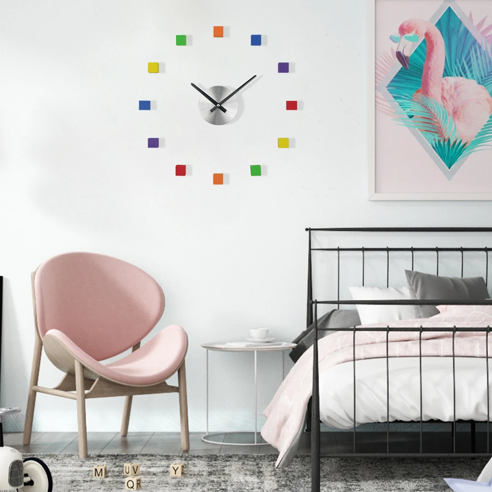 

Special Offer 3D Wall Clock DIY Quartz Watch Still Life Clocks Modern Home Decoration Living Room Stickers Wall Clock Watch