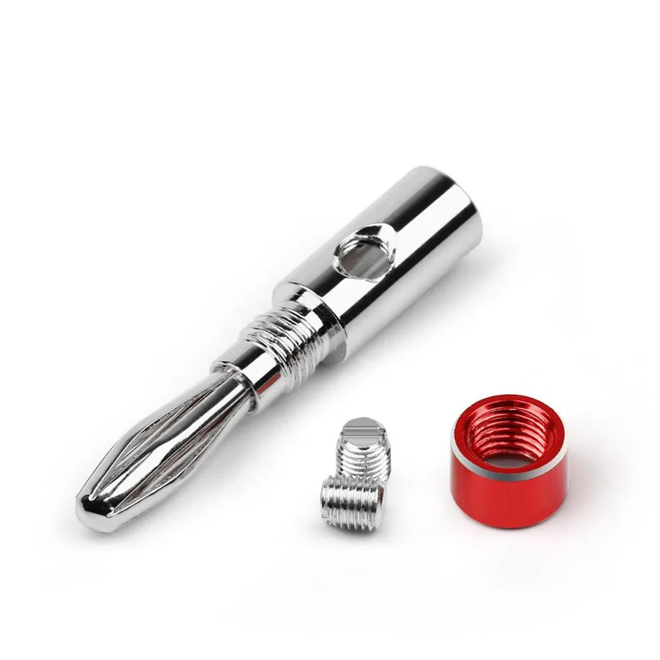 Вилка банан с родиевым покрытием шуруп для динамика Hi Fi стерео адаптер разъемы