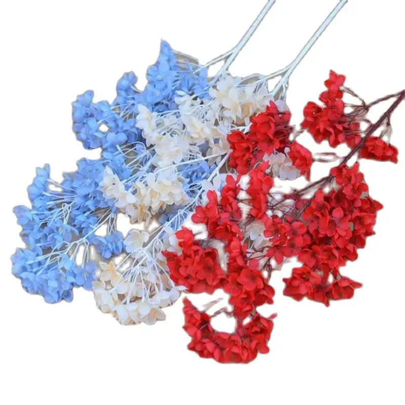 

10Pcs Fake Long Stem Bell Flower (4 Stems/Piece) 47" Length Simulation Mini Platycodon Gradiflorus for Wedding Centerpiece