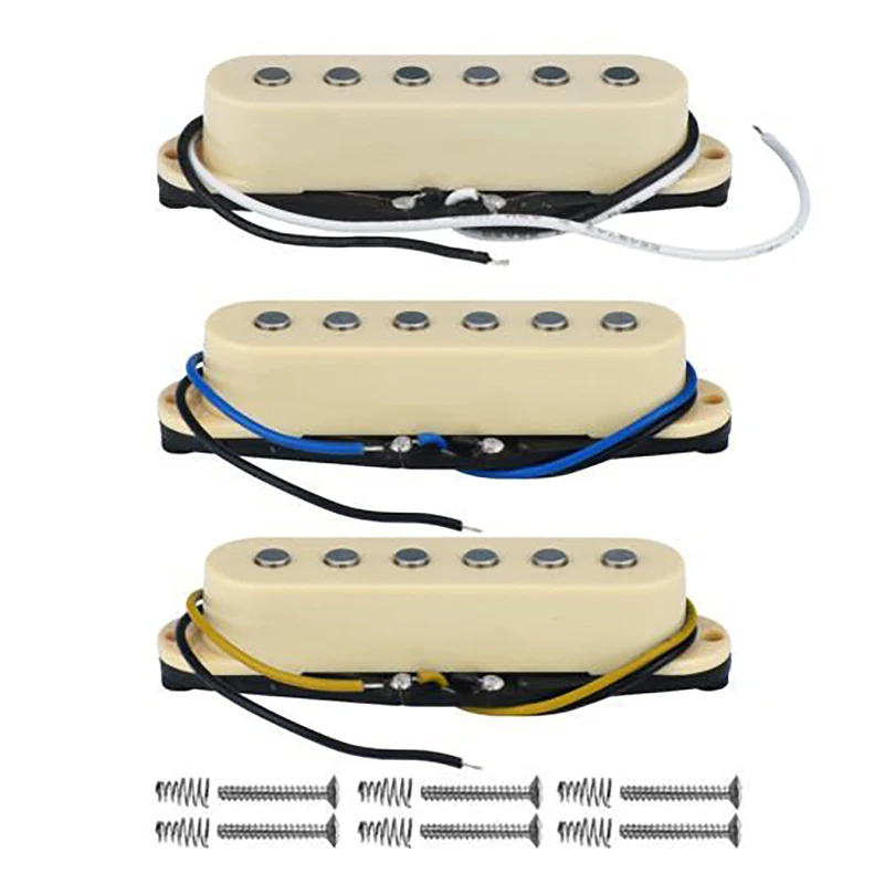 3 шт./компл. одновитковая катушка пикап Электрогитары шеи/средний/мост 48 мм 50 мм/52
