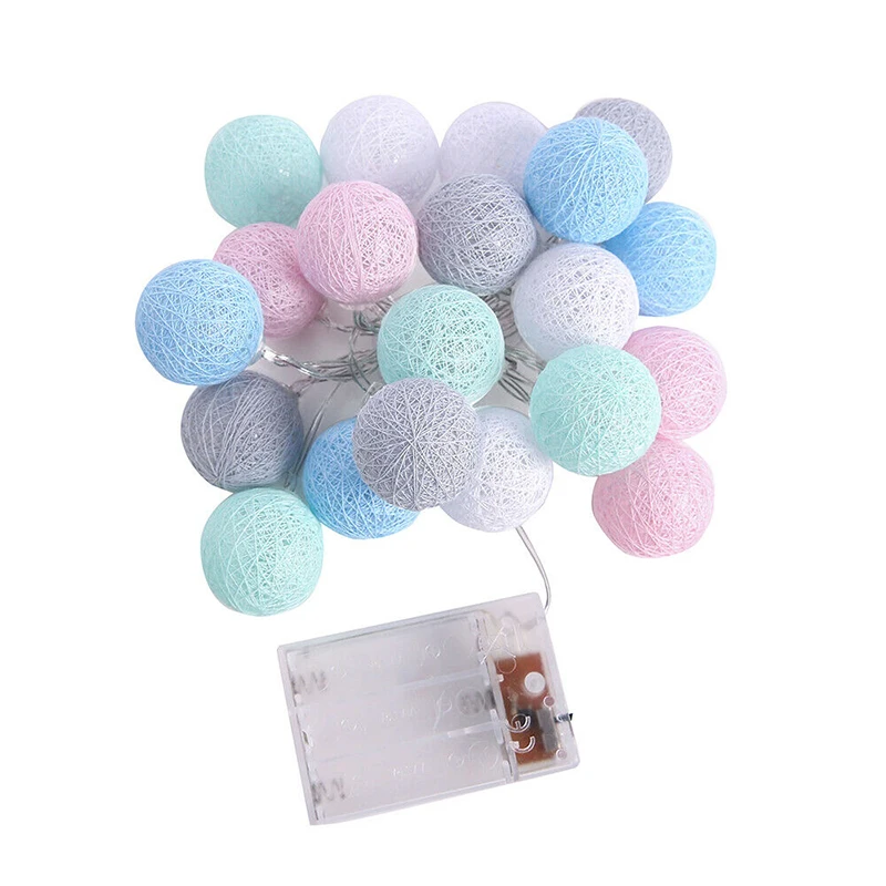 0.8/1.5M Cotton Ball Light String Outdoor Garland Lighting for Holiday Wedding Christmas Party Bedroom Decoration Fairy Lights | Освещение