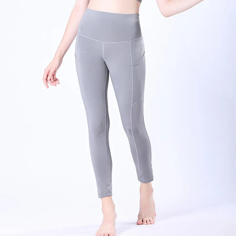 Эластичные Обтягивающие штаны для занятий фитнесом и йогой Женские Бесшовные