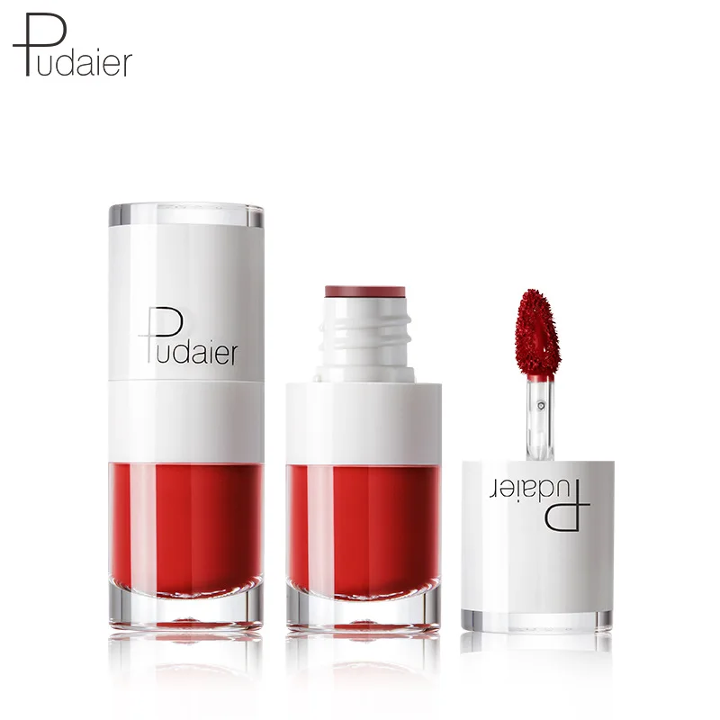 

Pudaie Lipstick 16-color Small White Bottle Matte Lip Gloss Lasting Moisturizing Colorfast Waterproof Cup Lip Glaze Genuine