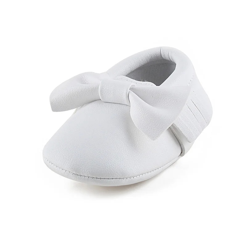 Детские ботинки для новорожденного мальчика Girl First Walker PU Sofe принцесса с бантом