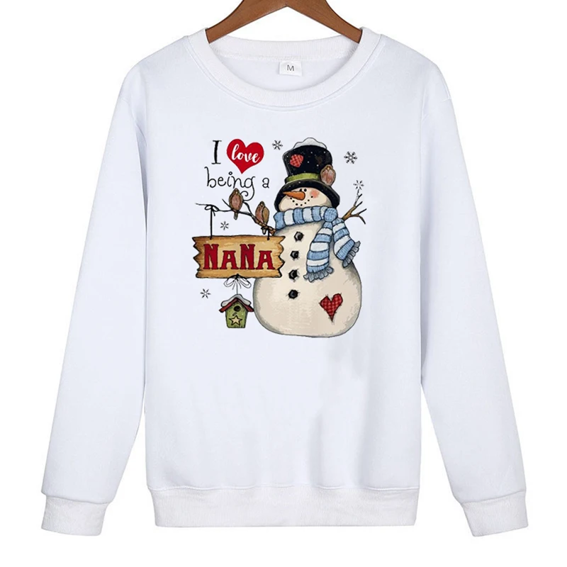 

Snowman I Love Christmas Hoodies Women Harajuku Woman Clothes PinkJapanese Print Hoodie Plus Size 2020