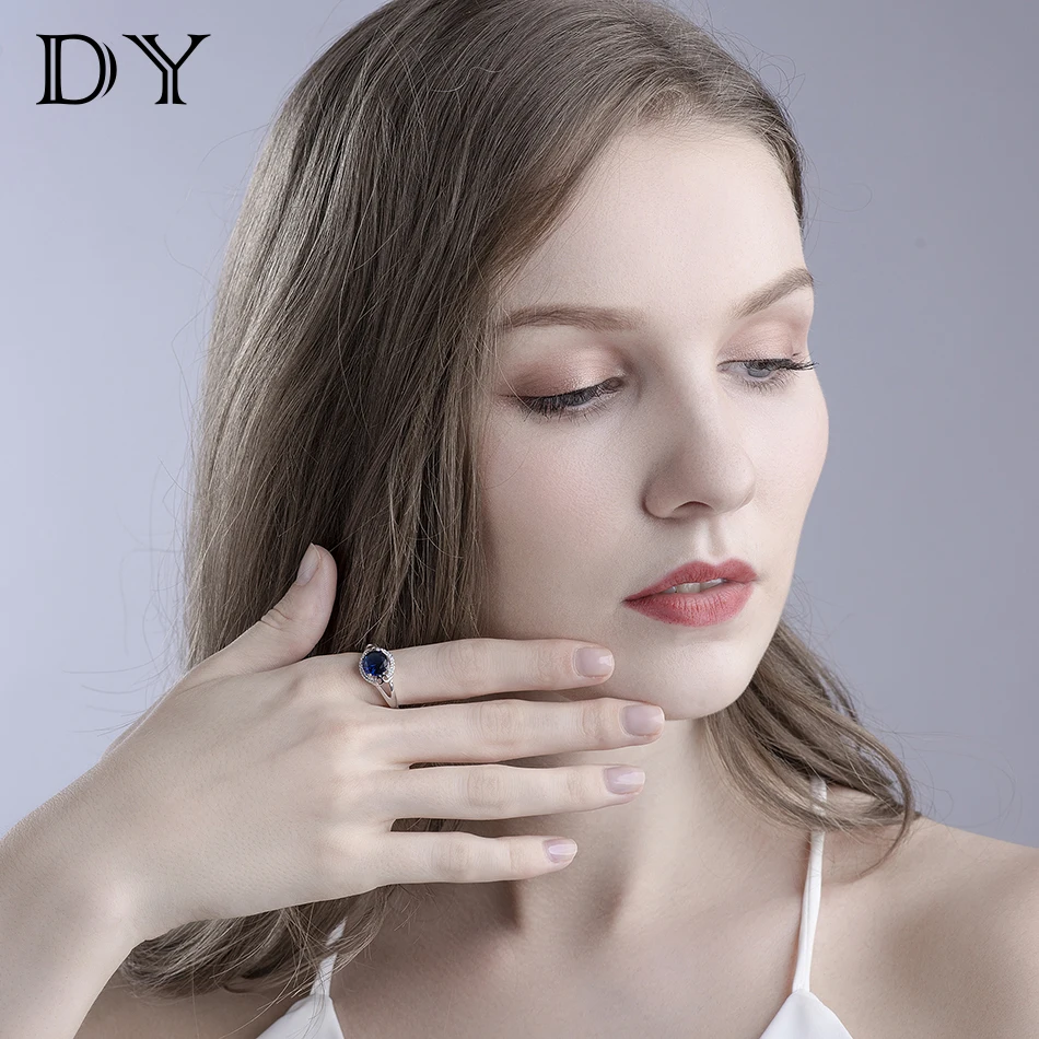 DY драгоценный камень прозрачный рубин цирконий годовщина кольцо для женщин