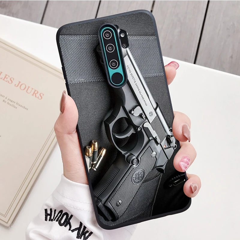 Gun and bullet black Silicone Phone Case For Redmi note 9 8 7 Pro S 8T 7A Cover | Мобильные телефоны и аксессуары