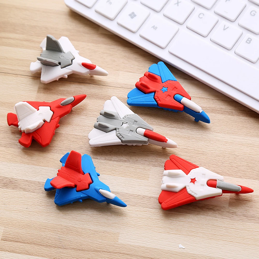 2 Pcs/lot Creative Airplane Children Eraser Student Stationery Rubber Correction Supplies Kids Cute Toy Gift | Канцтовары для офиса
