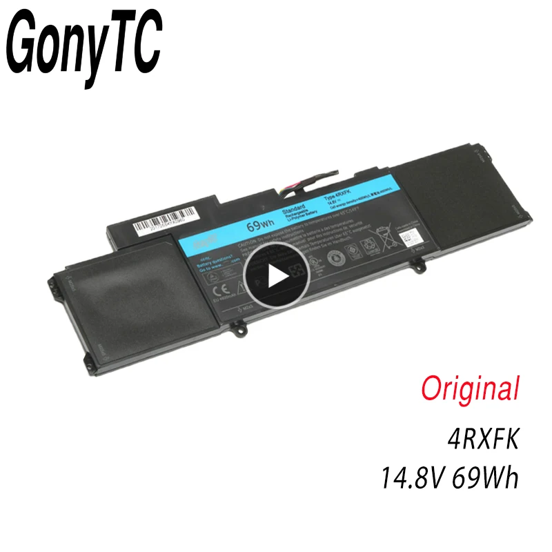 Фото 4RXFK аккумулятор для ноутбука Dell XPS 14 LX421 421x-1046 L421x L412Z ультрабук C1JKH FFK56 69 Втч литий-полимерный аккумулятор №1