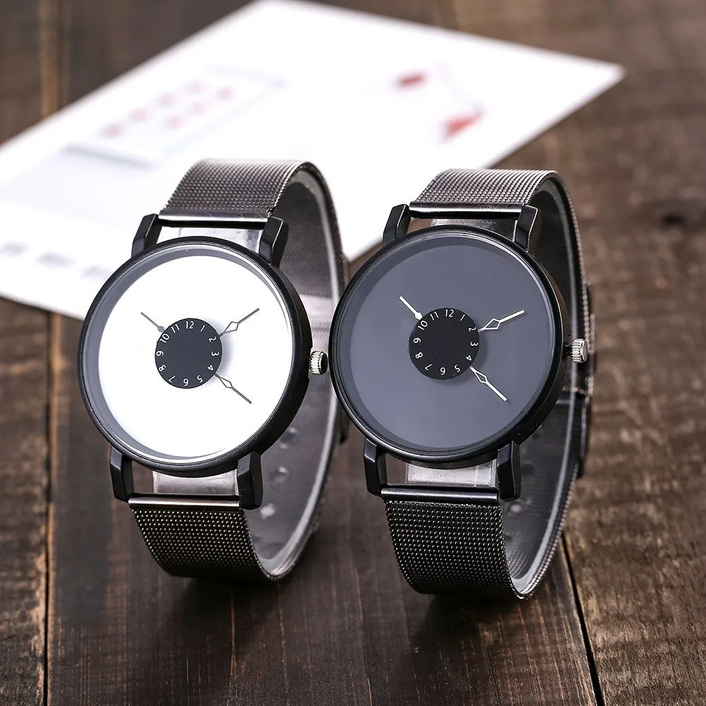 Часы Vansvar женские с вращающимся механизмом брендовые роскошные черные наручные