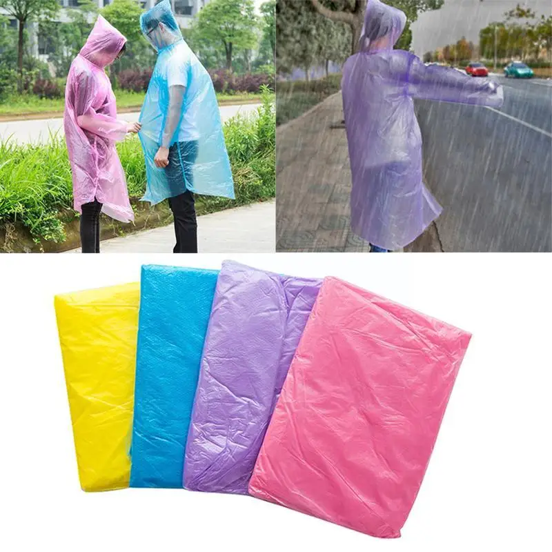 

1 Pcs Outdoor Cycling Travel Tourism Unisex Disposable Lightweight Easy To And Adult Carry Transparent Poncho Rain P1r0