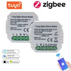 Tuya ZigBee умный модуль переключателя без нейтрального 220 В 12 банда 2Way беспроводной светильник Wifi переключатель реле Alexa Google домашний помощник
