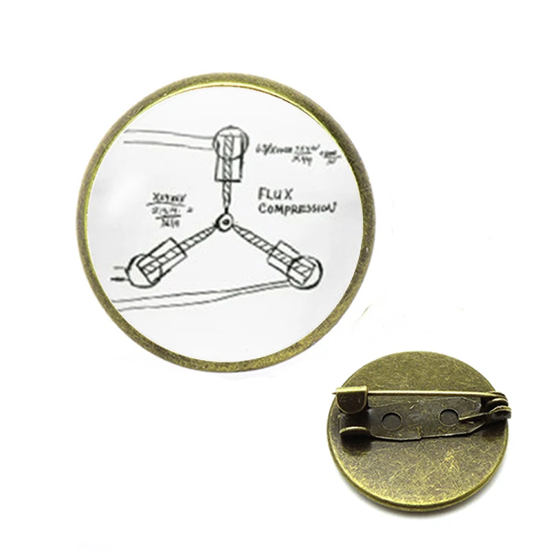 Флюс сжатие Назад в будущее Броши флюс конденсатор Новый физики брошь булавки