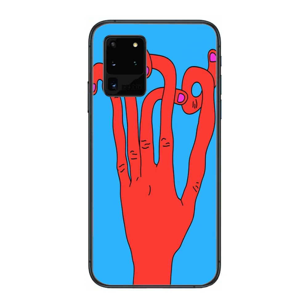 

Shockproof Fashion Phone cover hull For SamSung Galaxy S 6 7 8 9 10 20 Plus Edge E 5G Lite Ultra black soft bumper