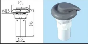 Пластиковый 1-дюймовый Регулятор воздуха для дивертора воды в спа и регулятора воздуха в гидромассажной ванне