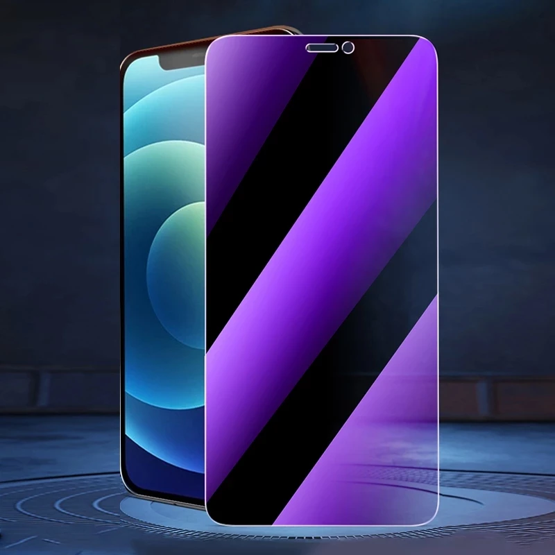 

Privacy Screen Protectors for IPhone 12 11 Pro XS Max X XR SE Anti-Blue Light Anti-Spy Protective Glass for IPhone 6S 7 8 Plus