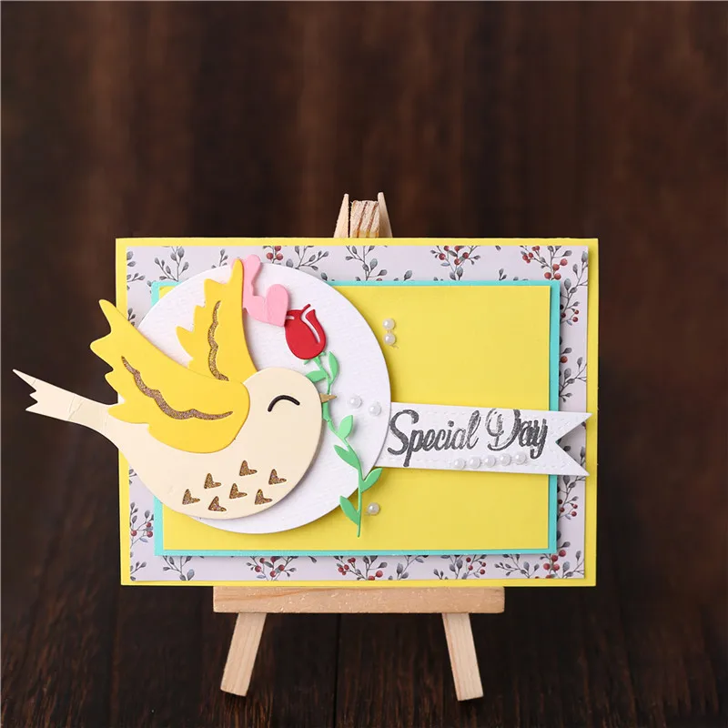 Металлические пресс формы InLoveArts птица цветок новинка весна для изготовления