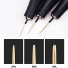 15 шт. Золотой мануального татуажа бровей пластин Tebori оттенок 3RS 5RS 5RL вкладыш для бровей ручной туман лезвие круглых игл