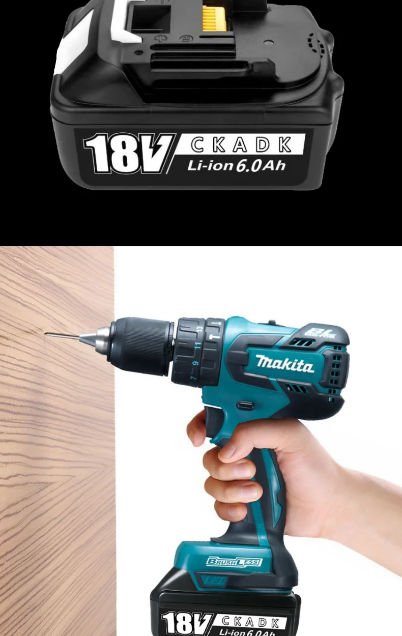 Перезаряжаемые литий-ионные батареи BL1860 18В 6000 мАч для Makita аккумулятор 6Ah BL1840 BL1850