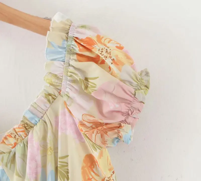 Винтажное летнее платье Bazaleas с коротким рукавом женское на пуговицах в стиле