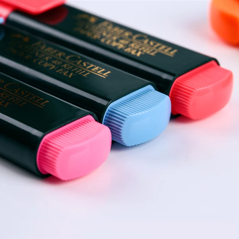6 шт Faber Castell Textliner маркеры, фломастер, ручка 1548 красный/синий/желтый/розовый/оранжевый/зеленый Цвета для выбора Wrting расходные материалы
