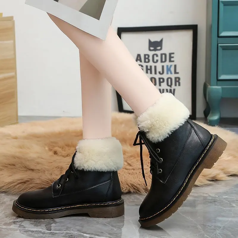 

Women Ankle Boot Warm Plush Fur Winter Shoes For Woman Boots Ladies Boot Women Snow Boots Winter Comfortable Casual Shoes