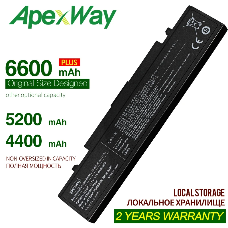 Bateria para Computador Portátil com Células de 11.1v Compatível com Samsung Wireless R428 R525 R430 Q320 R468 Gêmea Baterias p/ laptop