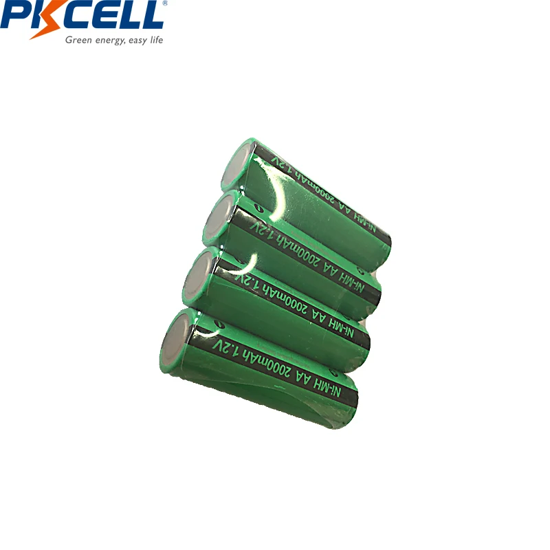 4 шт. PKCELL AA аккумуляторные батареи ni mh 2000mAh 1 2 V NiMH Industries Bateria плоский верх|aa rechargeable