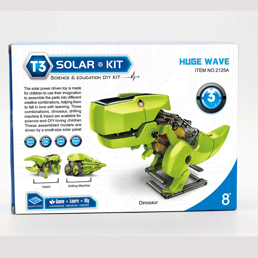 

Huge Wave Puzzle Games Educational Science Kits Toys Solar Technology Robot Learning Toy for Children Suit for 6-12 Years Old