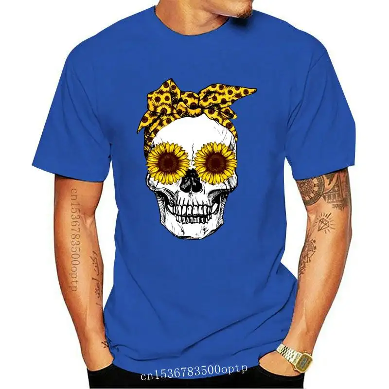 

Women 2020 Summer Fashion Skull Sunflower Cue Short Sleeve Lady T-shirts Top T Shirt Ladies Womens Graphic Female Tee T-Shirt