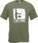 Я люблю рыбалку! Футболка мужская Рыбацкая, брендовая хлопковая, с рисунком карпа, летняя