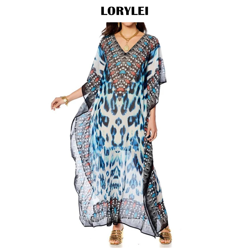 2020 сексуальное бикини накидка богемный стиль с принтом v образный вырез рукав