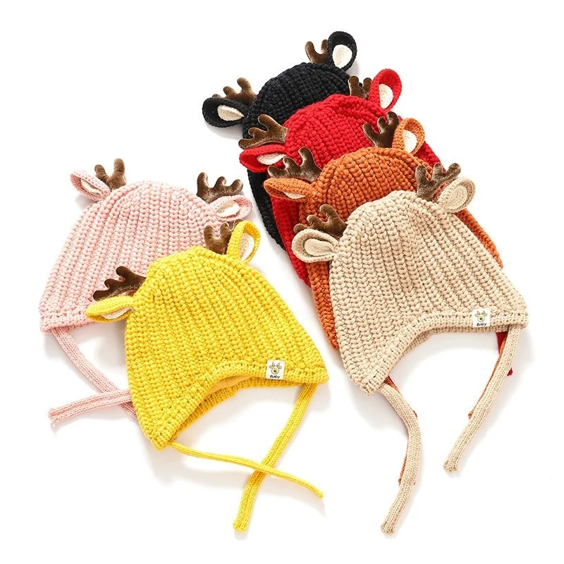 Модные милые детские шапки для мальчиков и девочек Детские зимние Вязаные с