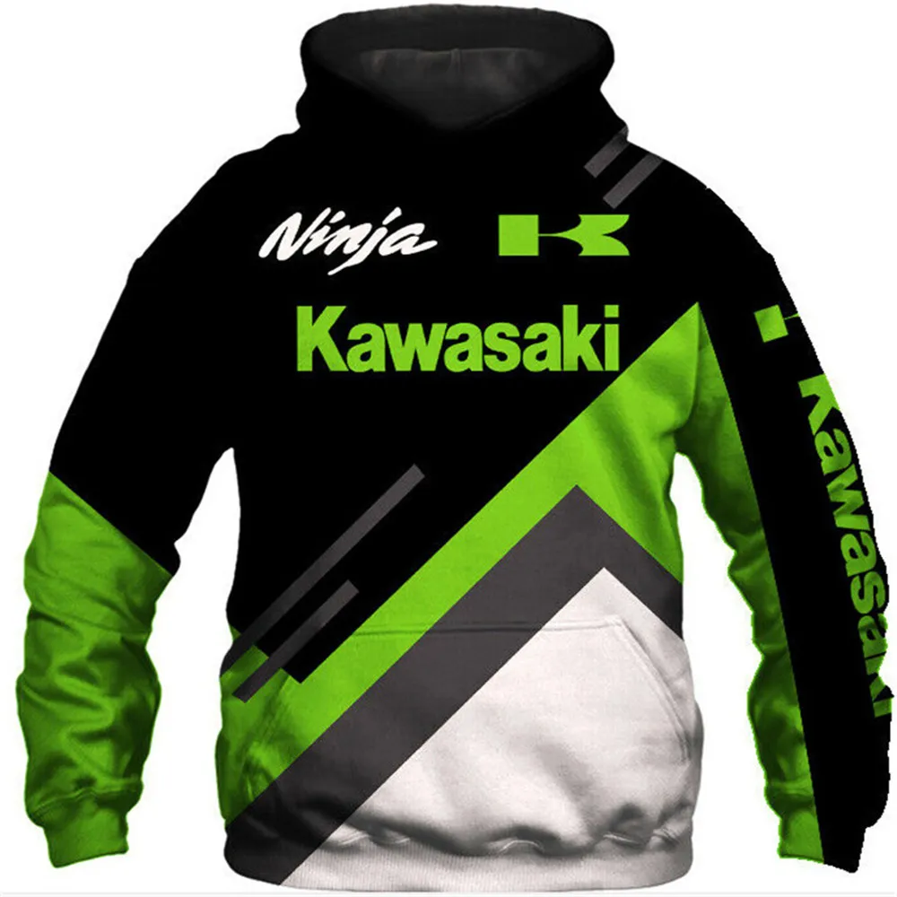 

Kawasaki 3D Printing Hoodies Men's Motorcycle Jacket Sweatshirt New Fashion Men Hoodie Pullover Casual Harajuku Men Clothing