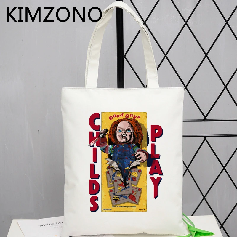 

Chucky shopping bag canvas handbag tote bolsas de tela eco shopper bag woven cloth shoping sacola sac tissu