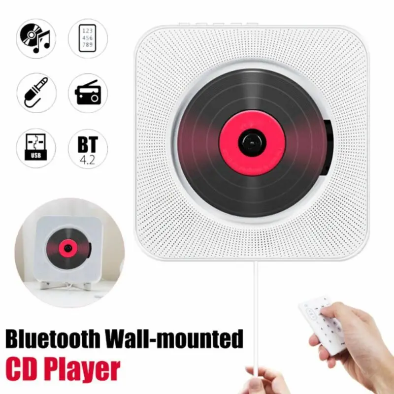 Настенный CD плеер FM радио Bluetooth MP3 музыкальный с дистанционным управлением 2020