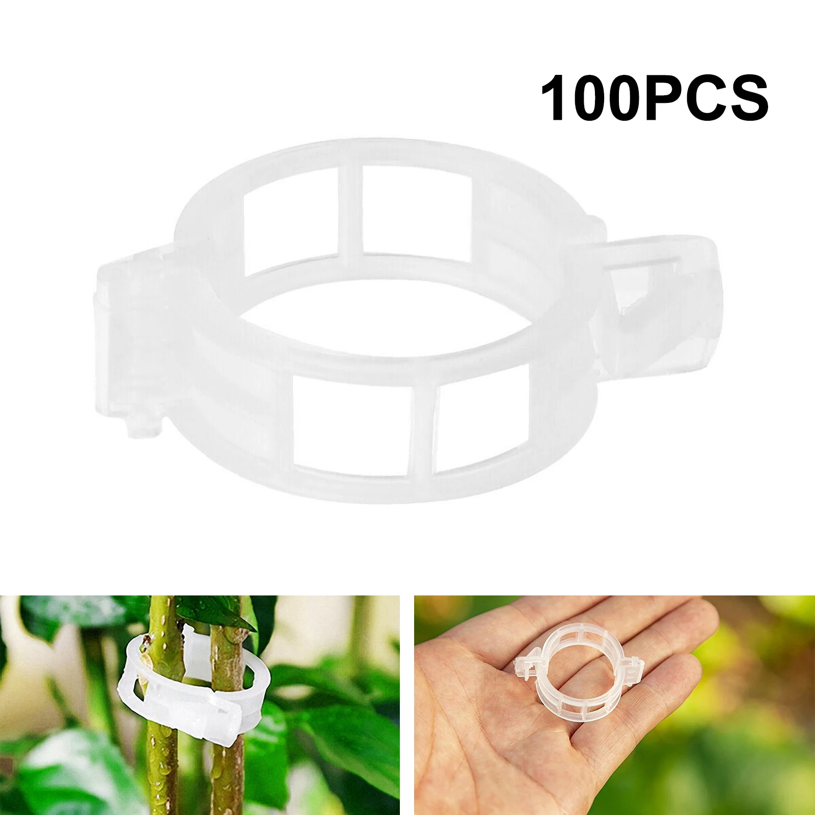 

100x Tomato and Eggplant Garden Plant Support Clips Trellis Outdoor Use