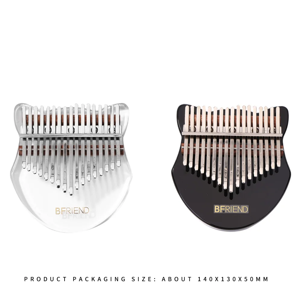 

17 Keys Kalimba Crystal Acrylic Kalimba Musical Instrument Thumb Finger Piano African Sanza Mbira with Tuning Hammer Sticker