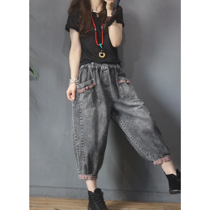 Женские джинсовые брюки Max LuLu синие эластичные винтажные джинсы в британском